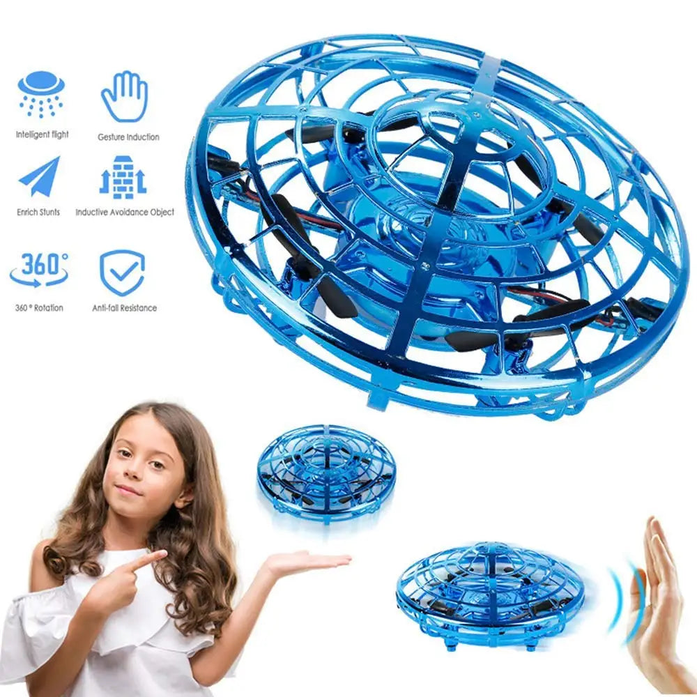 Z20 Helicopter Flying Ball Spinner Toy Hand Controlled Drone Helicopter 360° Rotating Mini UFO With Light Gift for Adult Kids