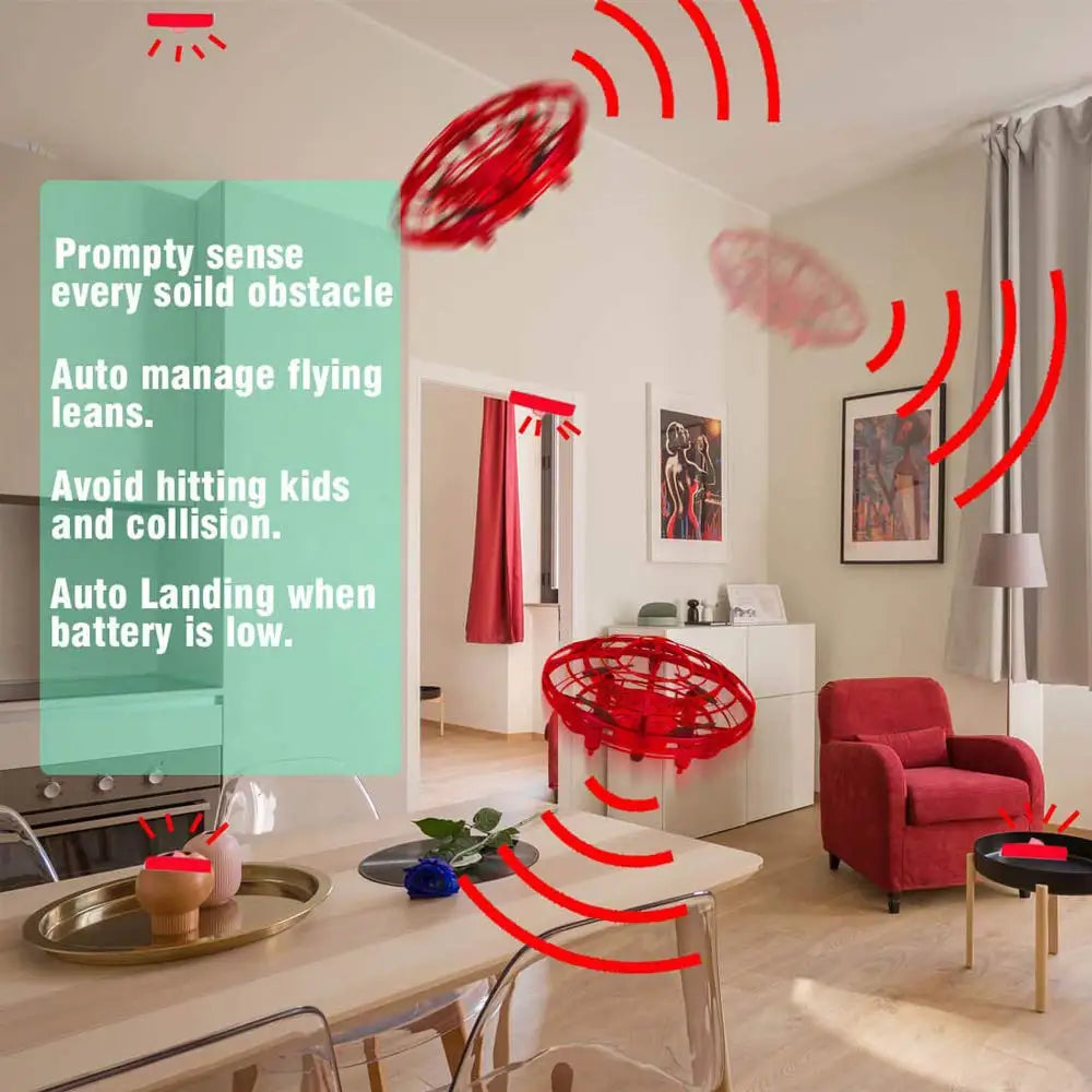 Z20 Helicopter Flying Ball Spinner Toy Hand Controlled Drone Helicopter 360° Rotating Mini UFO With Light Gift for Adult Kids