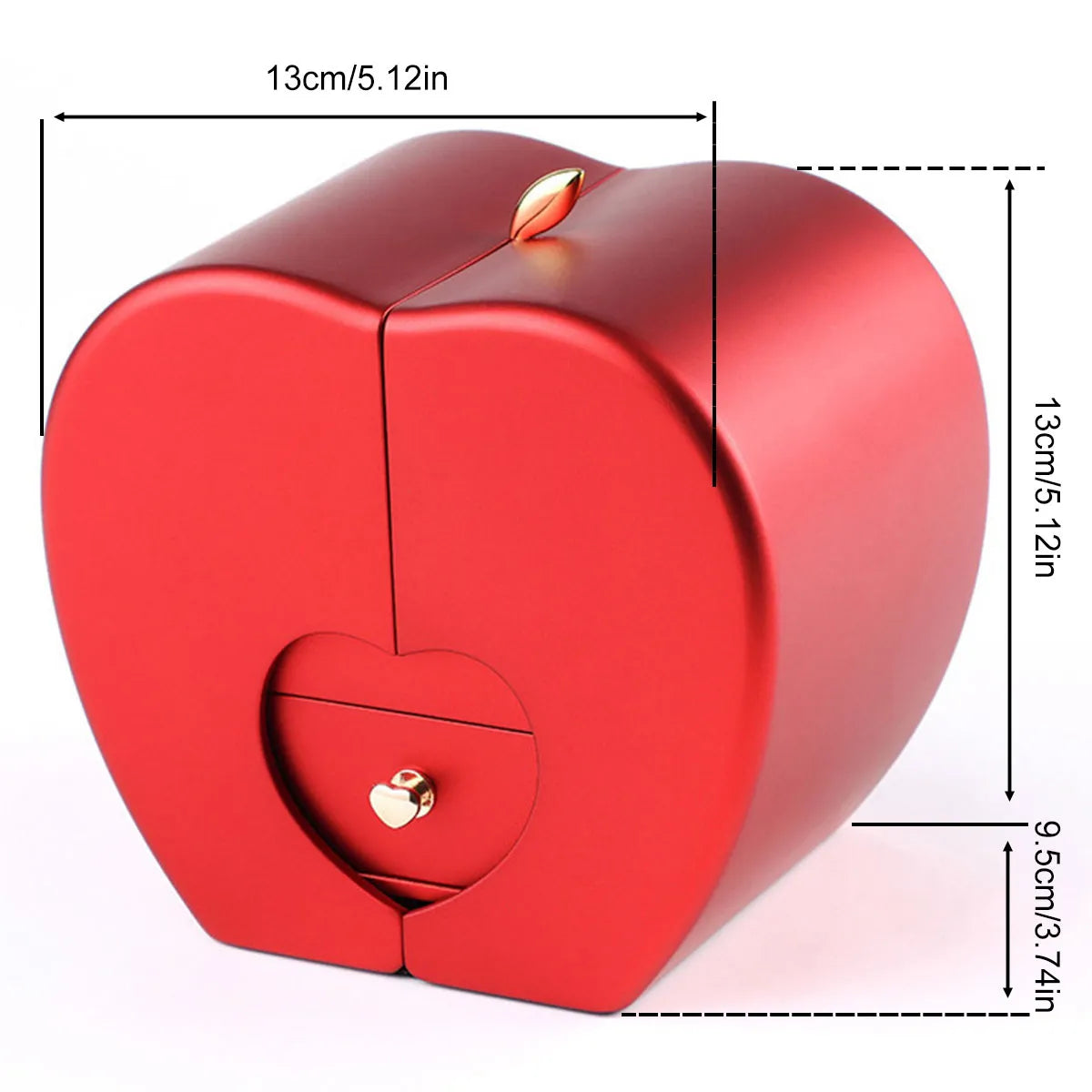 Dropshipping Christmas Gift Red Apple Jewelry Box Necklace Eternal Rose for Girl Mother's Day New Year Valentine's Day Gifts