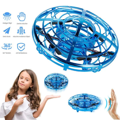 Z20 Helicopter Flying Ball Spinner Toy Hand Controlled Drone Helicopter 360° Rotating Mini UFO With Light Gift for Adult Kids